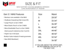 Load image into Gallery viewer, MAX Support 9 Inch Boxer Briefs Bamboo Gen 3.1 Black