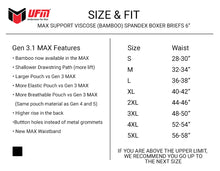 Load image into Gallery viewer, MAX Support 6 Inch Boxer Briefs Bamboo Gen 3.1 Black