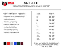Load image into Gallery viewer, REG Support 0 inch Briefs Polyester Black, Gray Red, Royal Blue +NEW Wine & Pine