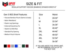 Load image into Gallery viewer, REG Support 0 inch Briefs Bamboo Black, Red, Gray, Royal Blue, White +NEW Wine & Pine