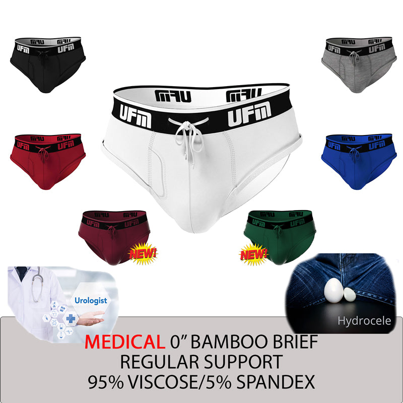REG Support 0 inch Briefs Bamboo Available in Black, Red, Gray, Royal Blue,  White +New Wine and Pine