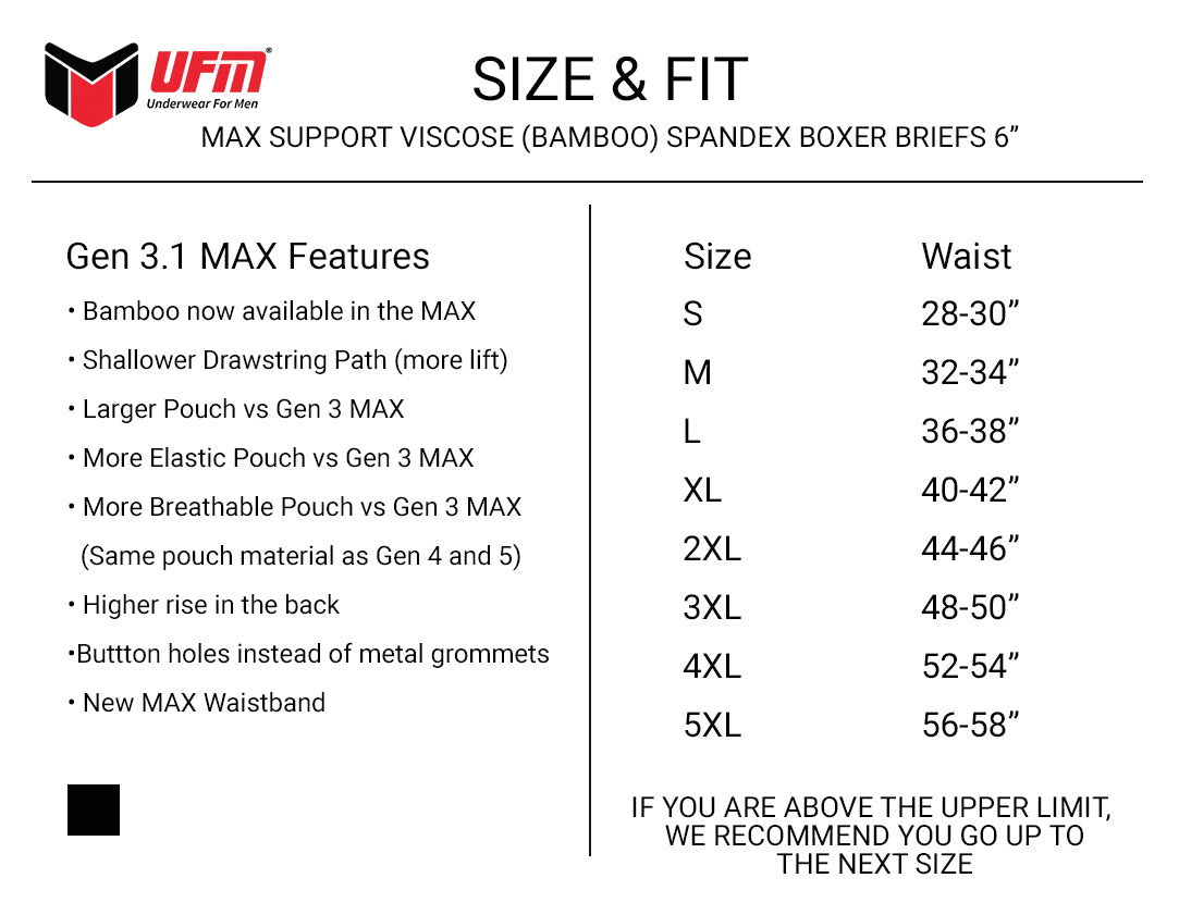 Boxer Briefs Bamboo-Std Pouch Underwear for Men - New 3.1 MAX Support – UFM  Medical